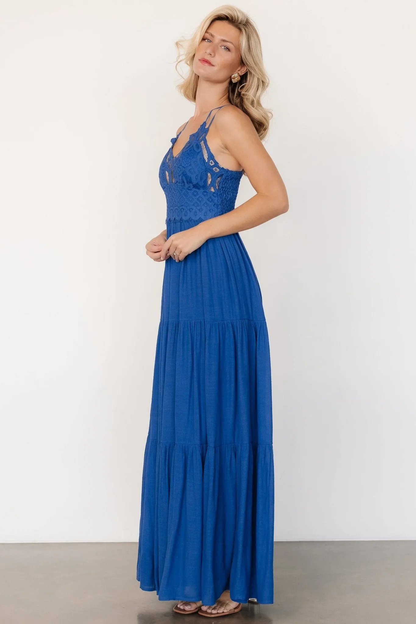 Summerlin Lace Top Maxi Dress | Blue sold by Baltic Born product image thumbnail 3