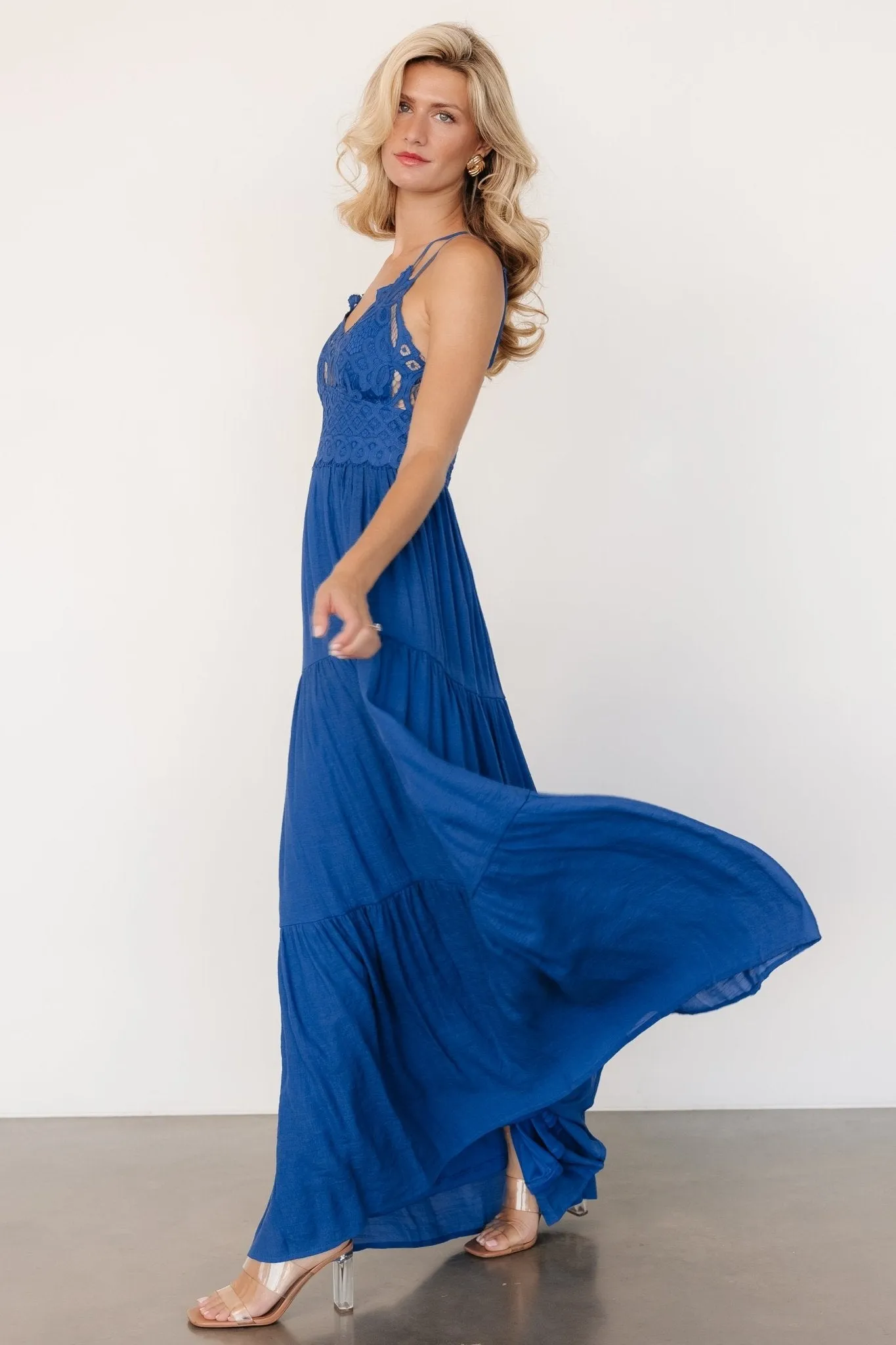 Summerlin Lace Top Maxi Dress | Blue sold by Baltic Born product image thumbnail 5