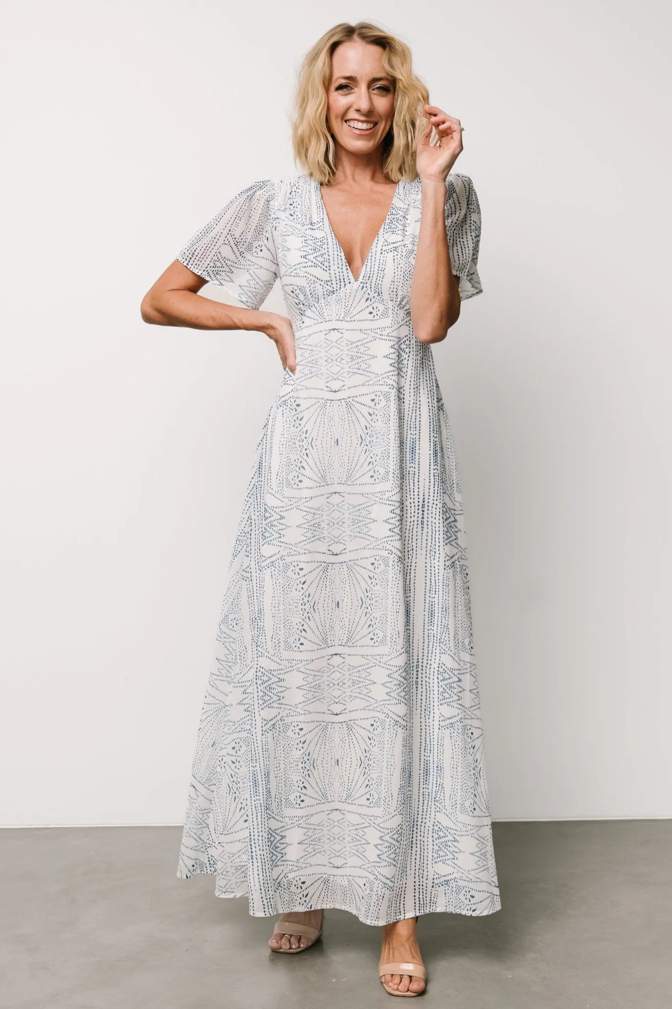 Skyla Deep V Maxi Dress | Blue Print sold by Baltic Born product image thumbnail 4