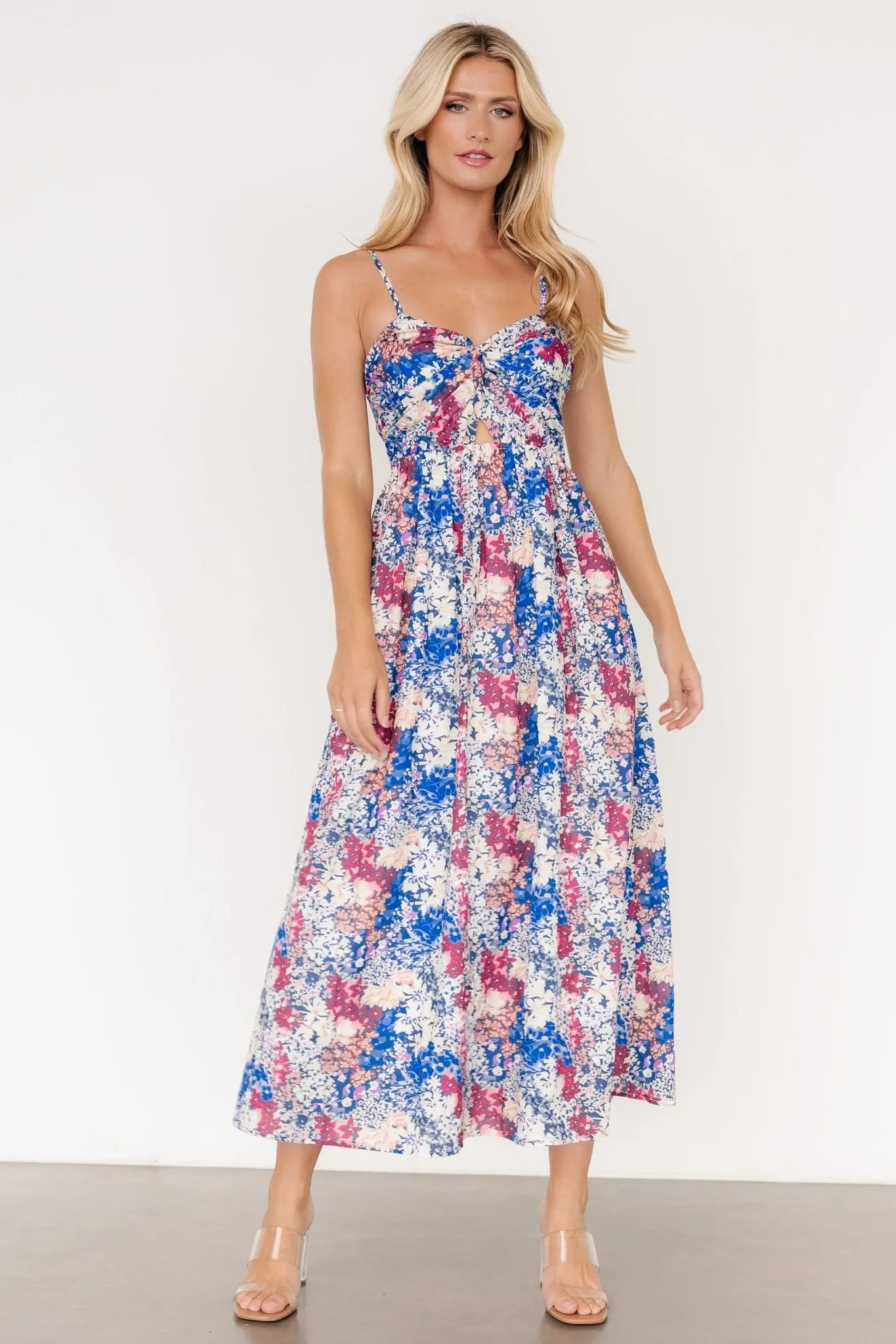 Evette Sweetheart Tank Dress | Blue Multi sold by Baltic Born product image thumbnail 4