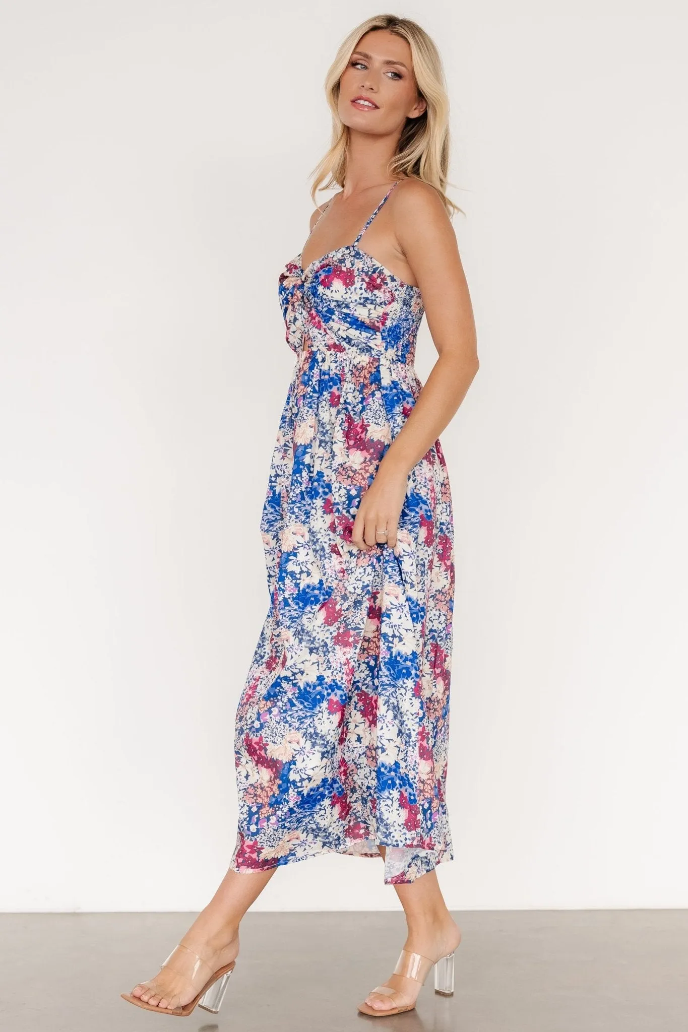 Evette Sweetheart Tank Dress | Blue Multi sold by Baltic Born product image thumbnail 5