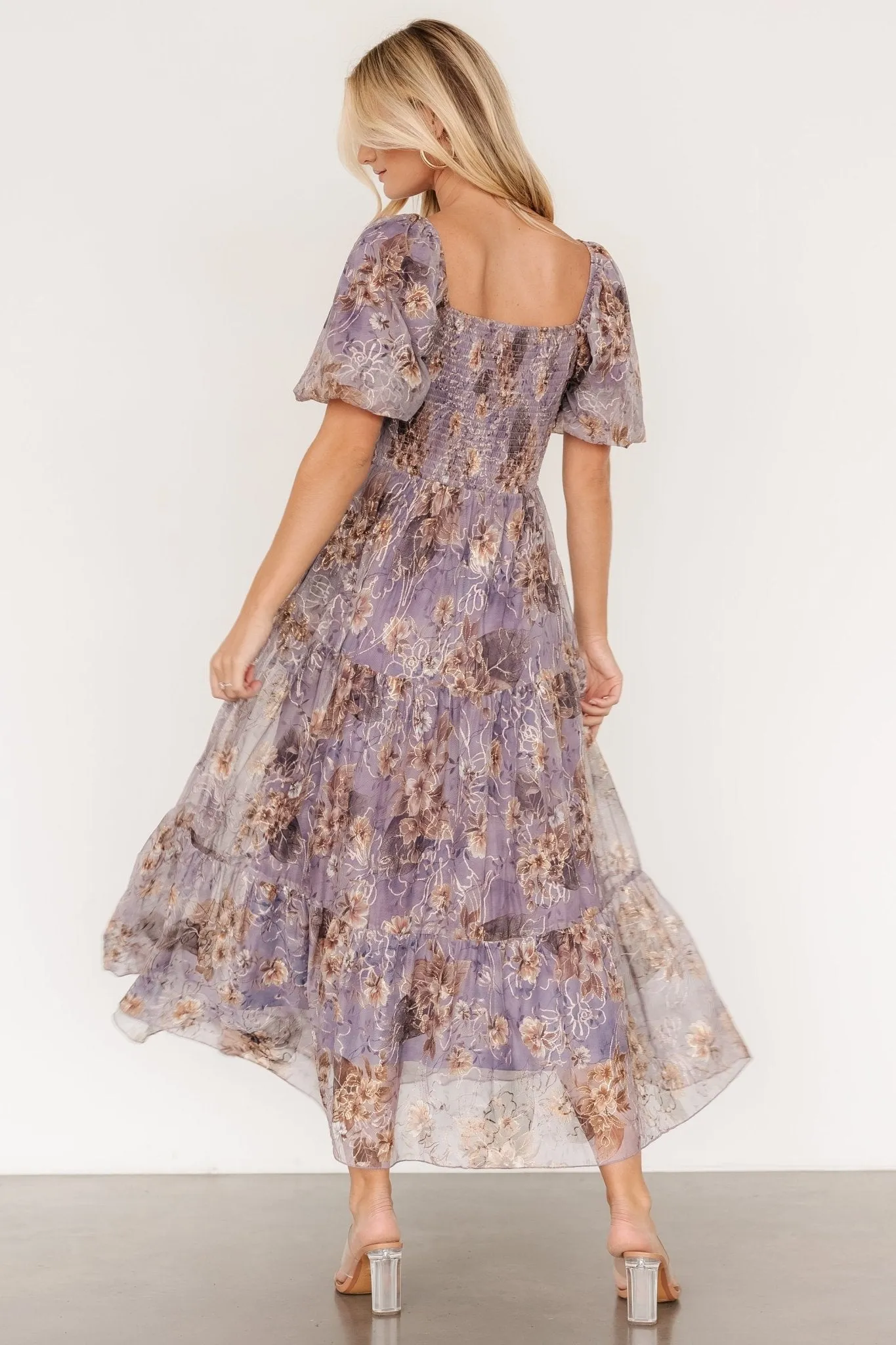 Annabeth Midi Dress | Lavender Floral sold by Baltic Born product image thumbnail 5