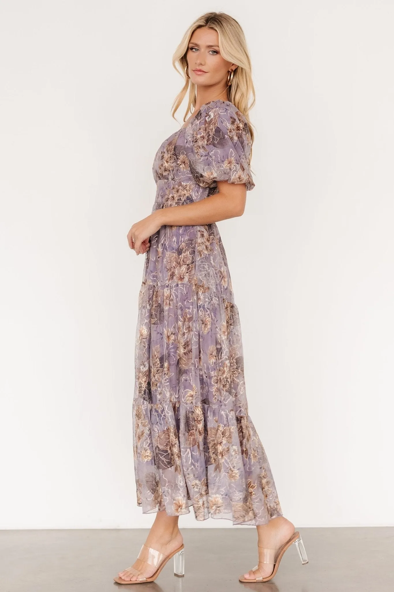 Annabeth Midi Dress | Lavender Floral sold by Baltic Born product image thumbnail 3