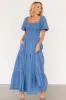 Amaya Smocked Dress | Blue sold by Baltic Born