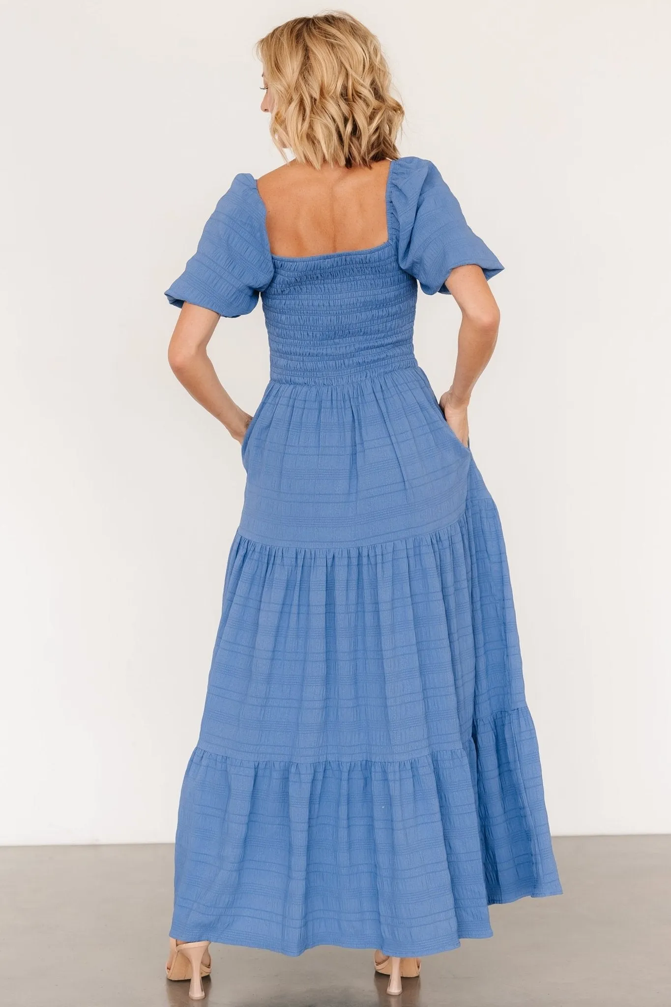 Amaya Smocked Dress | Blue sold by Baltic Born product image thumbnail 5