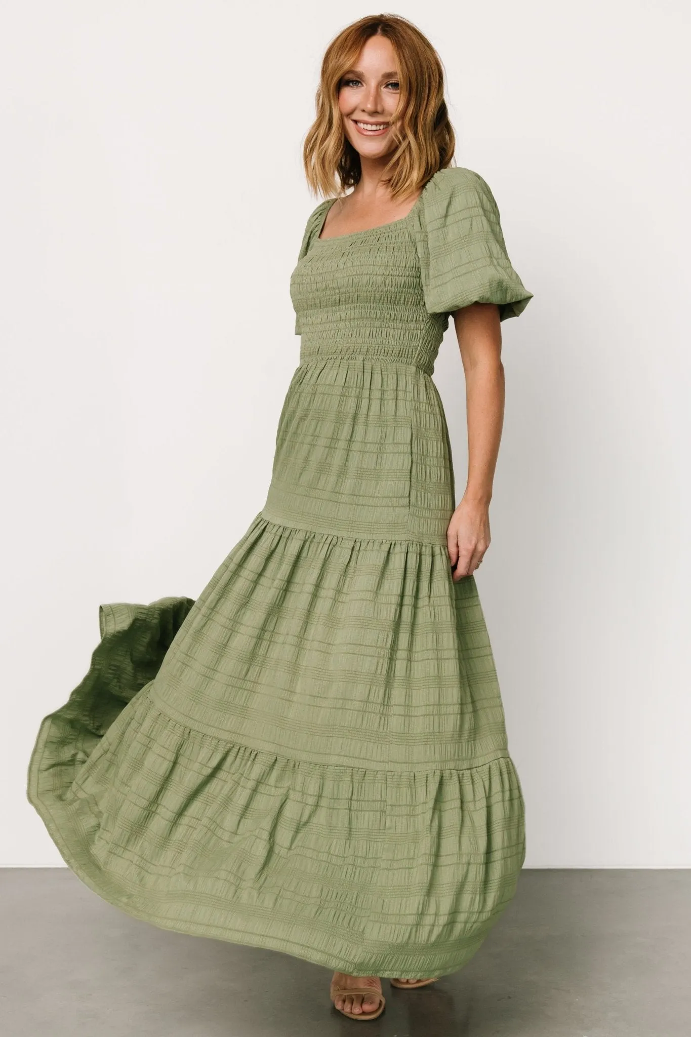 Amaya Smocked Dress | Green sold by Baltic Born product image thumbnail 4