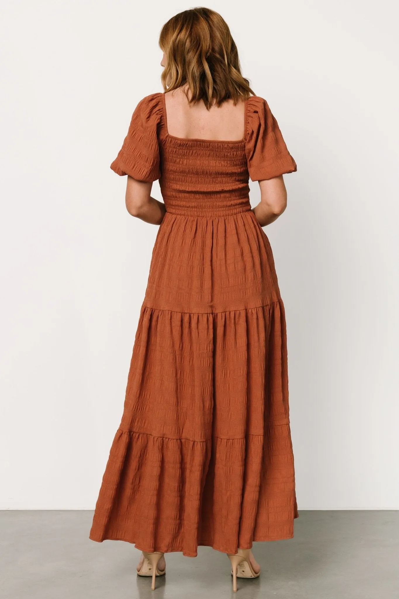 Amaya Smocked Dress | Sandstone sold by Baltic Born product image thumbnail 4