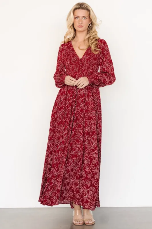 Anya Maxi Dress | Crimson Print sold by Baltic Born