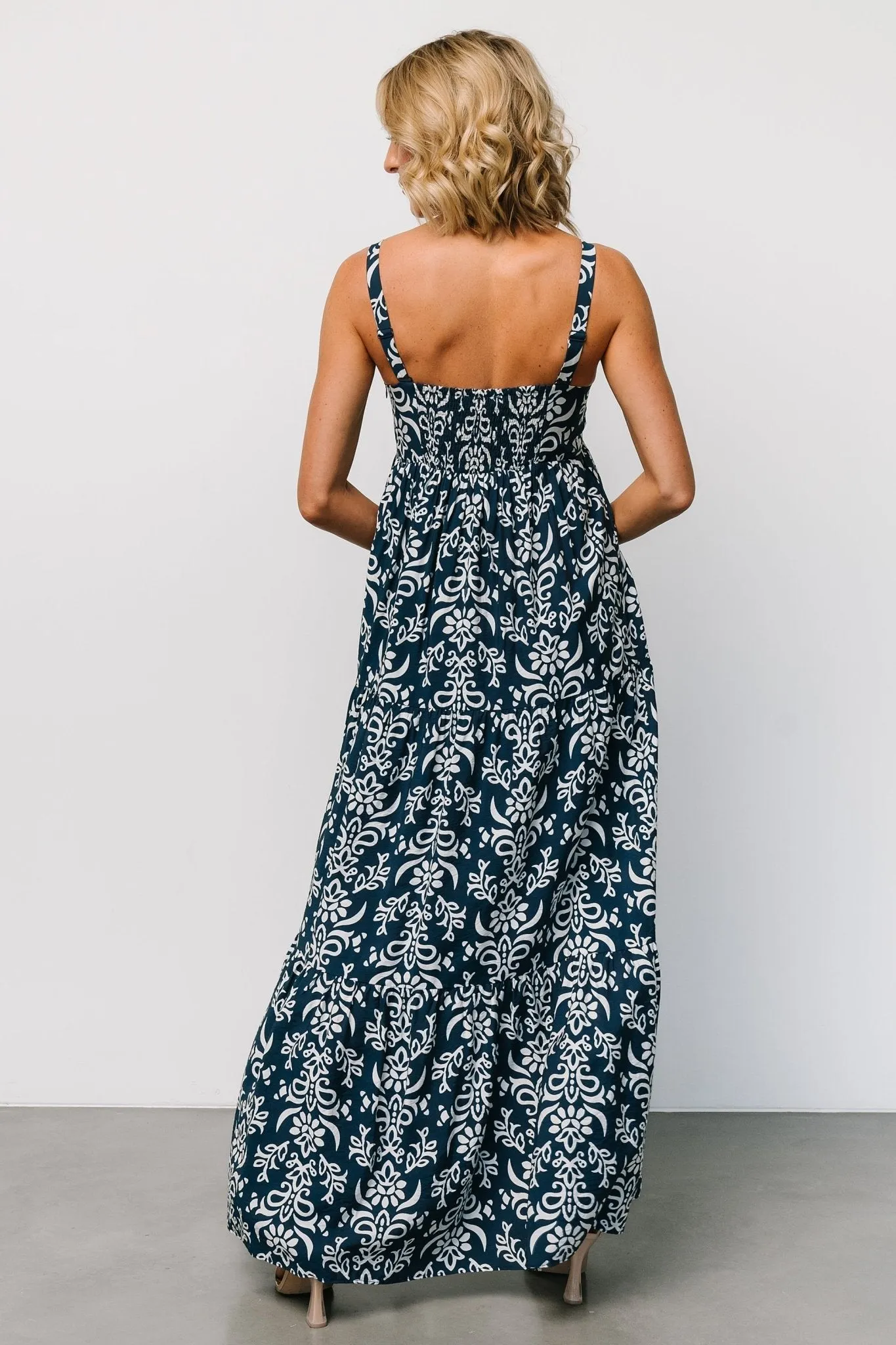 Oceanside Maxi Dress | Navy Print sold by Baltic Born product image thumbnail 4