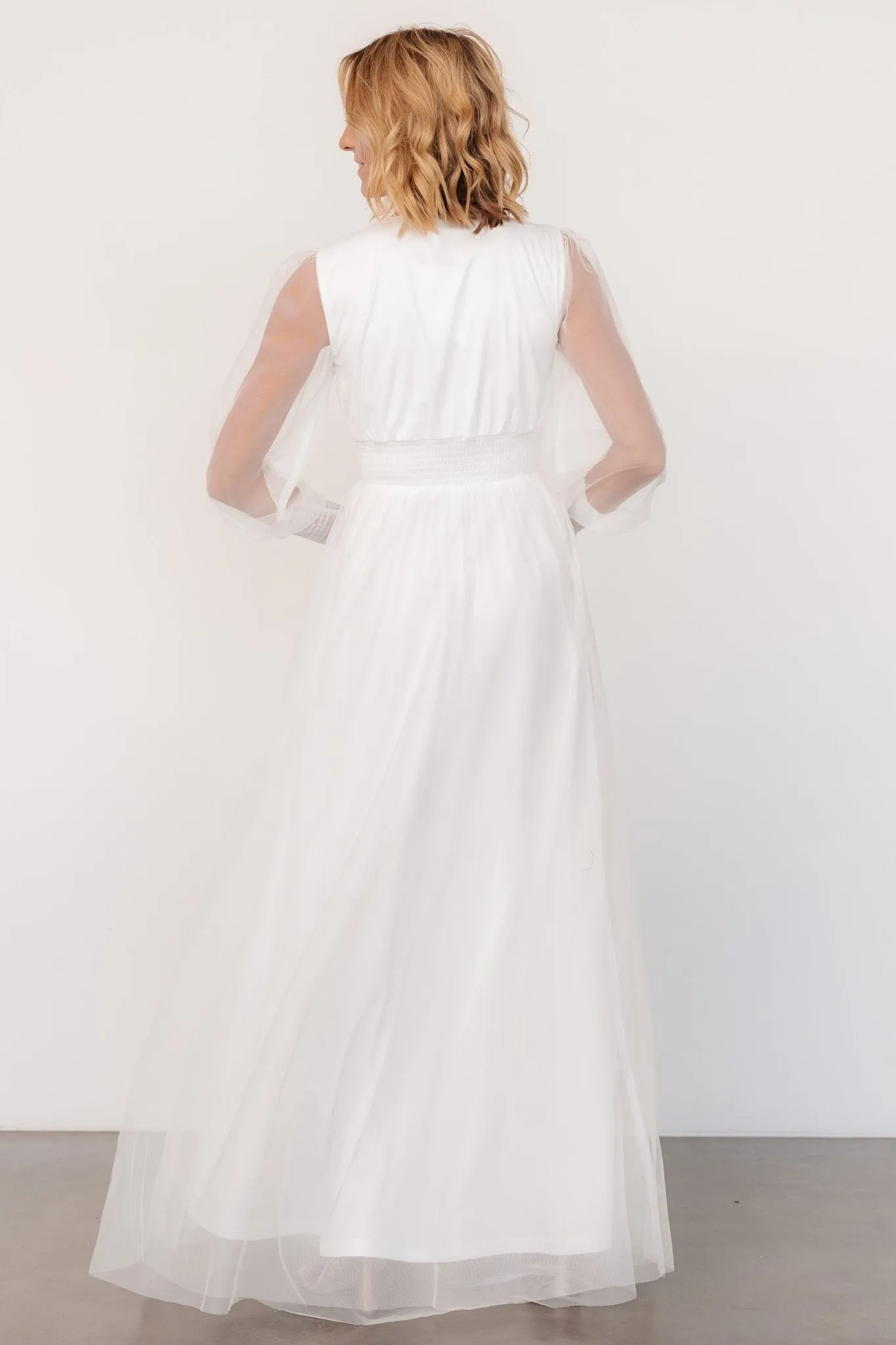 Layla Tulle Maxi Dress | White sold by Baltic Born product image thumbnail 4