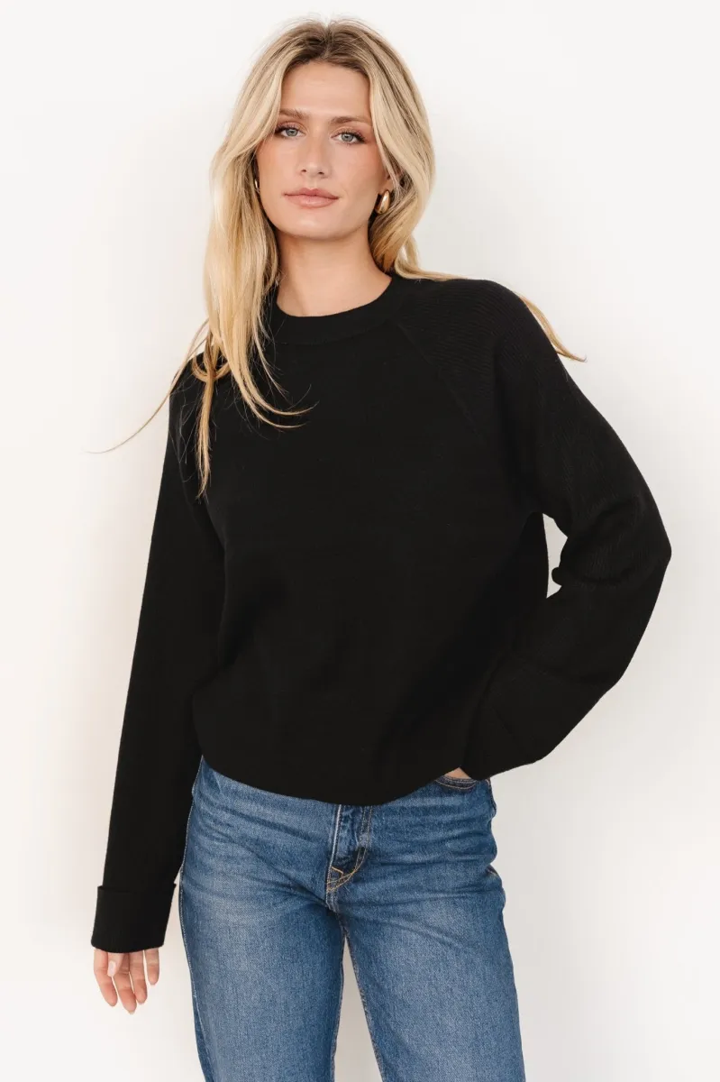 Helena Knit Sweater | Black sold by Baltic Born