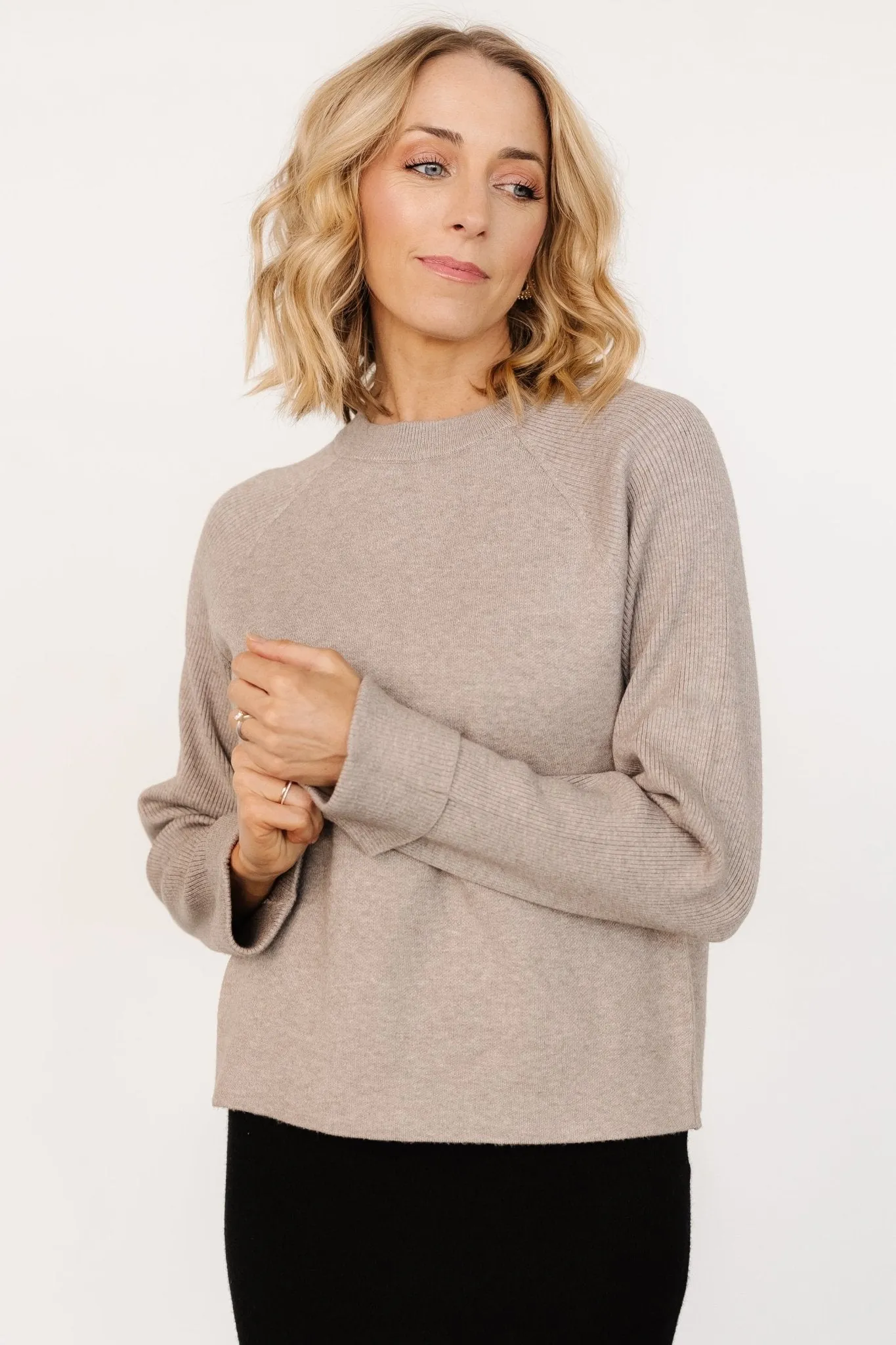 Helena Knit Sweater | Stone sold by Baltic Born product image thumbnail 5