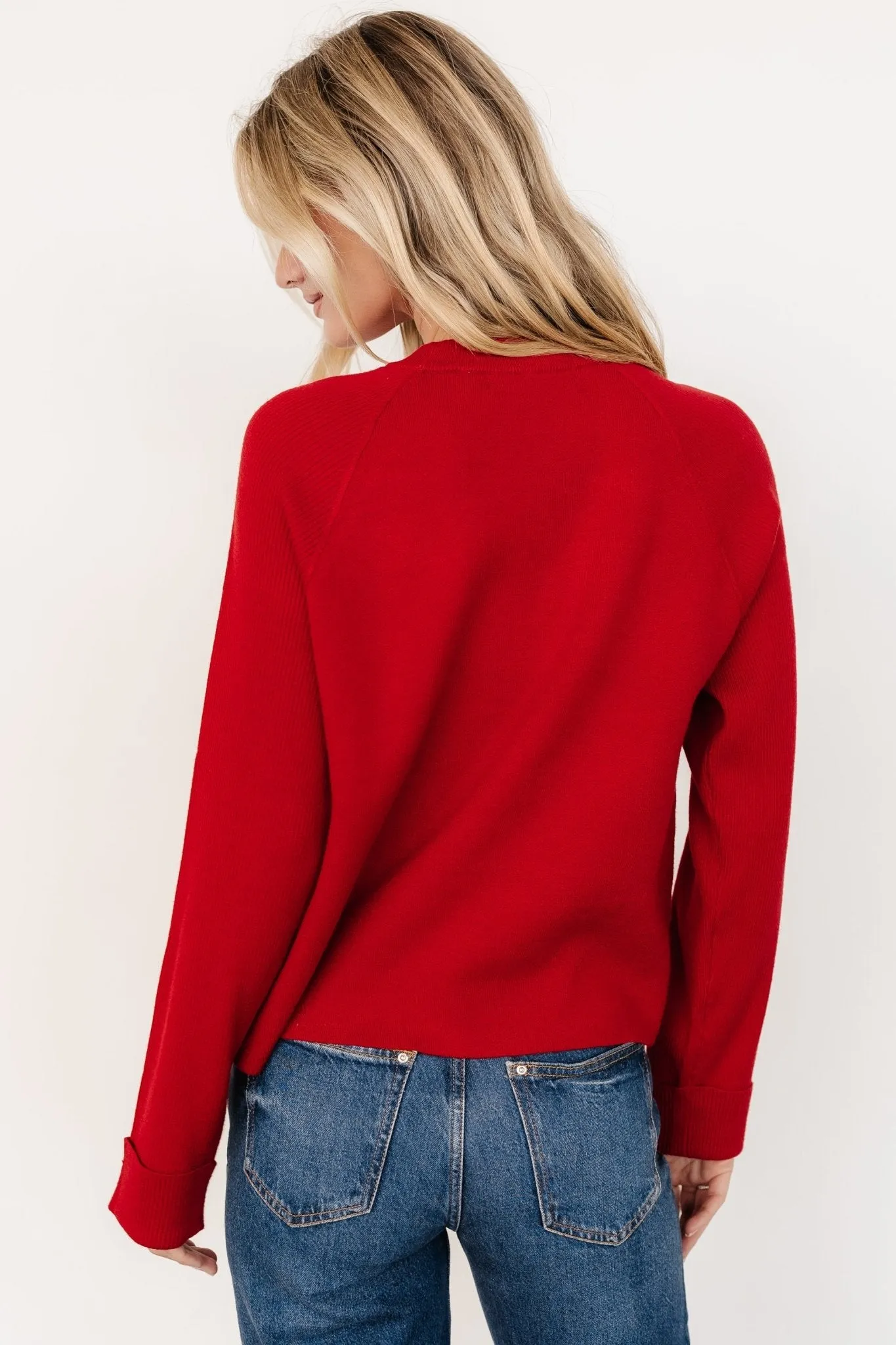 Helena Knit Sweater | Red sold by Baltic Born product image thumbnail 4