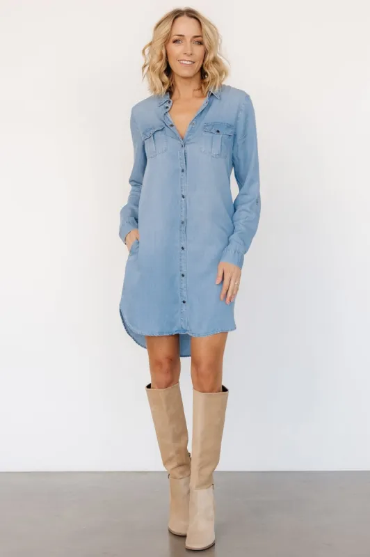 Shania Shirt Dress | Chambray sold by Baltic Born