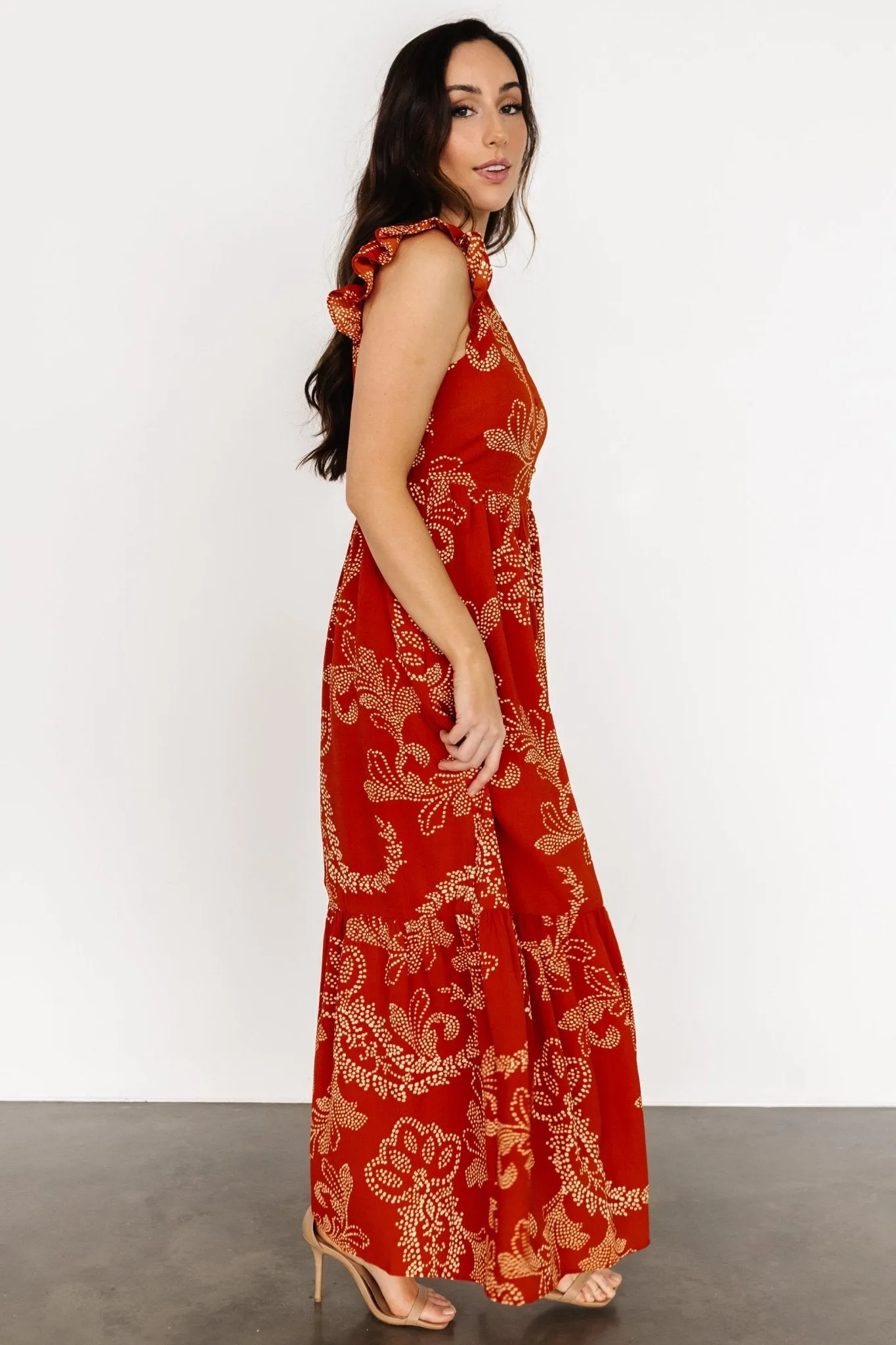 Ginger Button Down Maxi Dress | Rust + Ivory sold by Baltic Born product image thumbnail 3