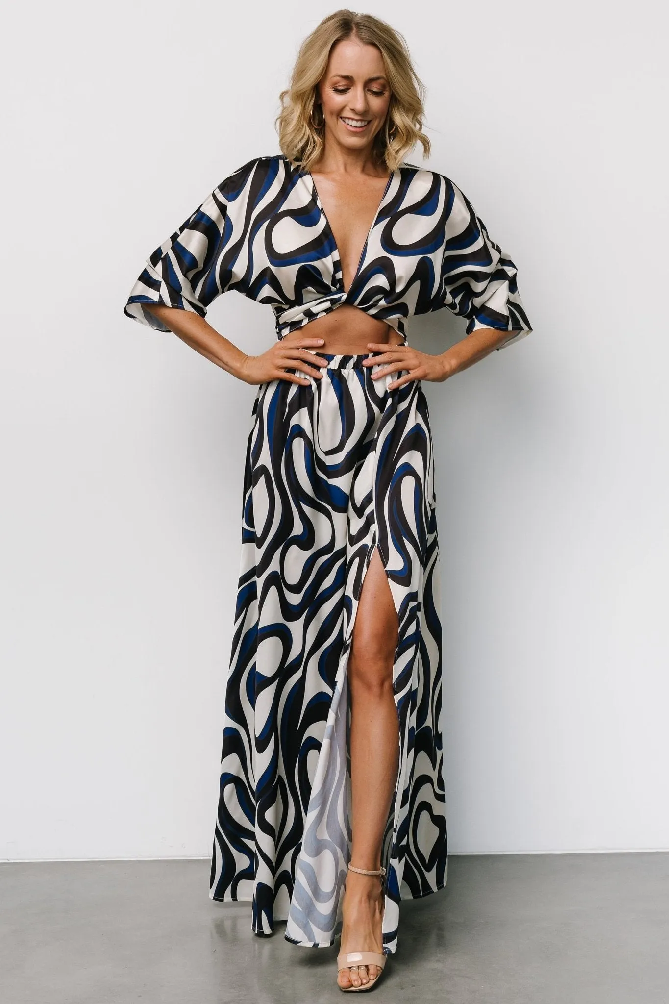 Stella Maxi Dress | Ivory Multi Print sold by Baltic Born product image thumbnail 5