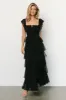 Valora Swiss Dot Tulle Maxi Dress | Black sold by Baltic Born