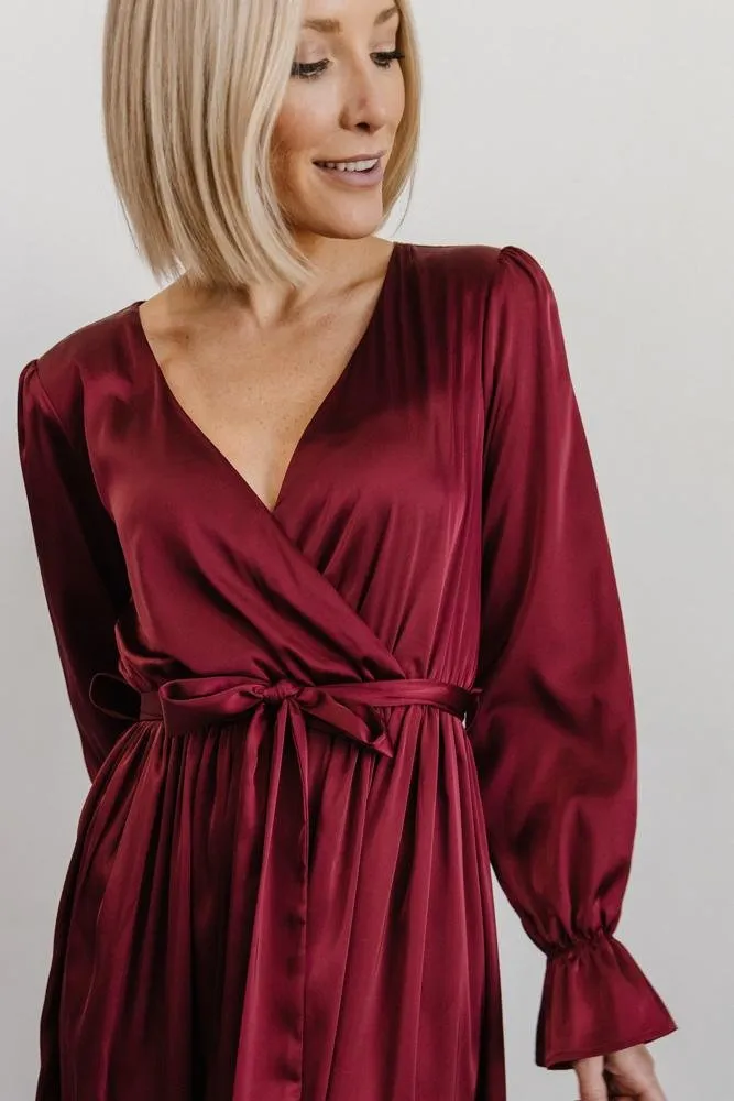 Holly Satin Maxi Dress | Cranberry sold by Baltic Born product image thumbnail 3