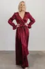 Holly Satin Maxi Dress | Cranberry sold by Baltic Born