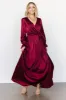 Holly Satin Maxi Dress | Cranberry sold by Baltic Born