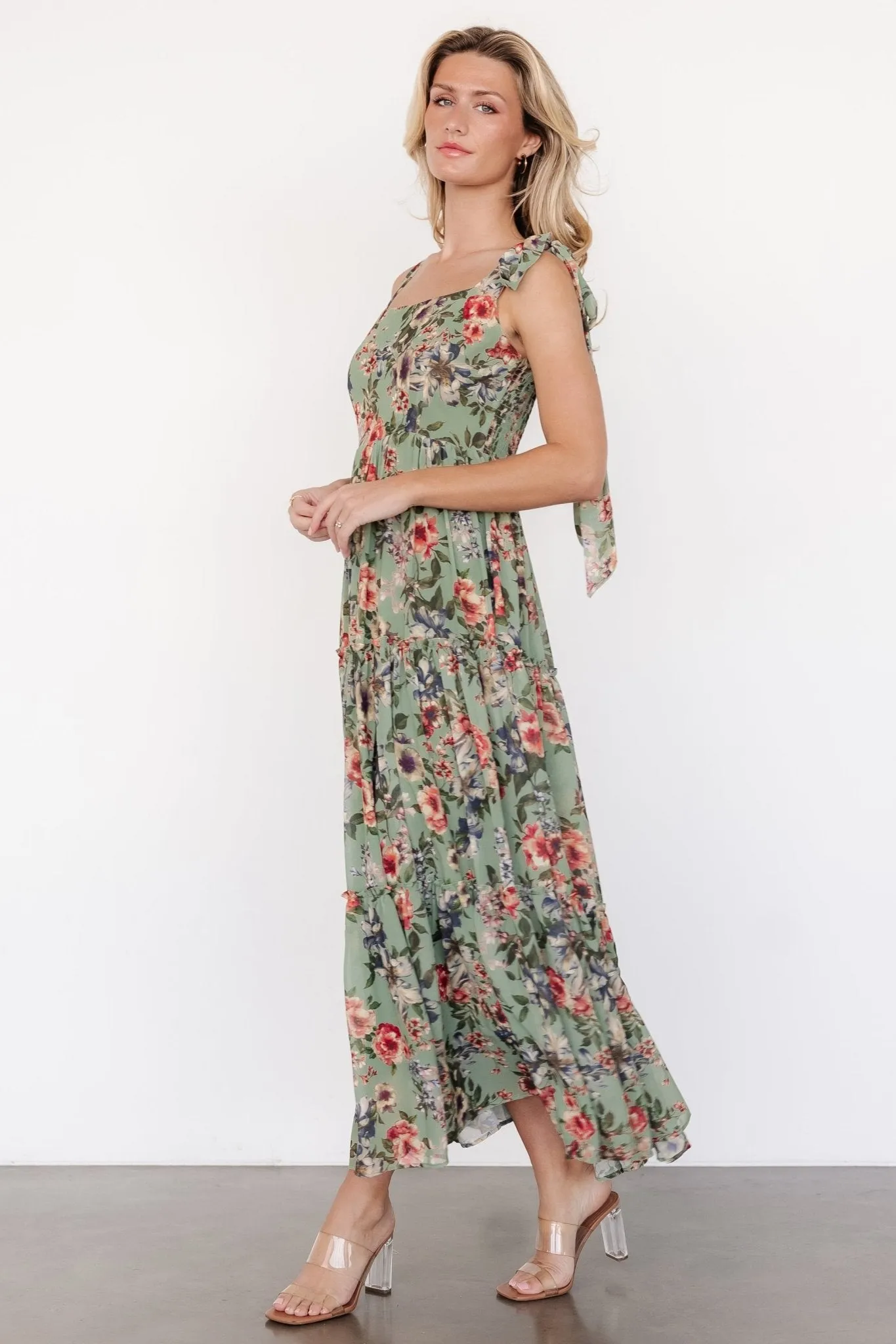Anita Maxi Dress | Green Multi Floral sold by Baltic Born product image thumbnail 3