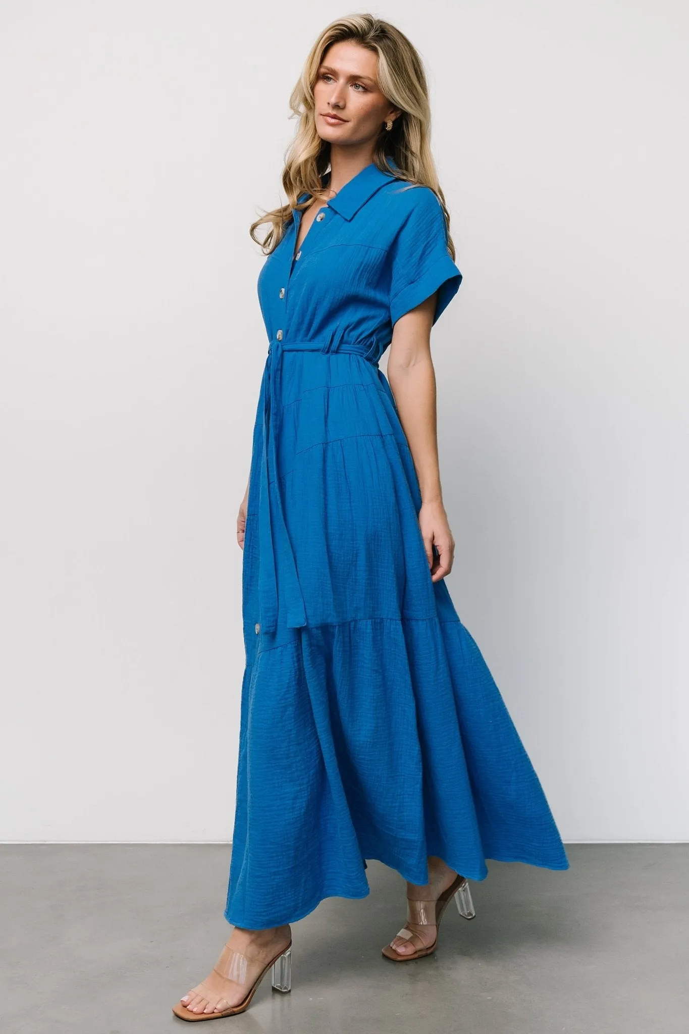 Aizey Button Up Maxi Dress | Blue sold by Baltic Born product image thumbnail 5
