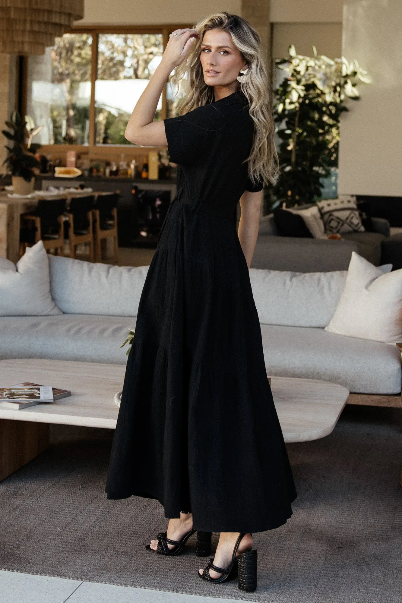 Aizey Button Up Maxi Dress | Black sold by Baltic Born product image thumbnail 3