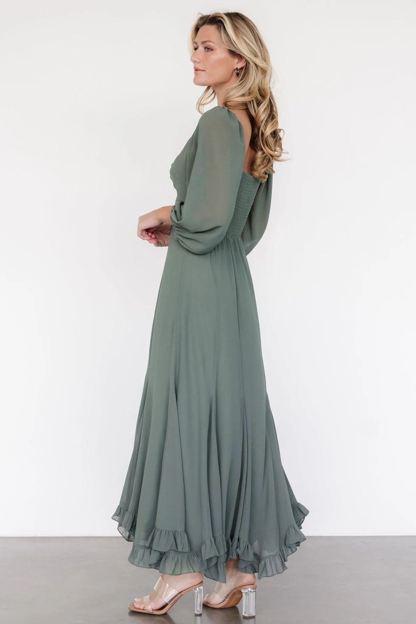Estefania Maxi Dress | Dark Sage sold by Baltic Born product image thumbnail 4