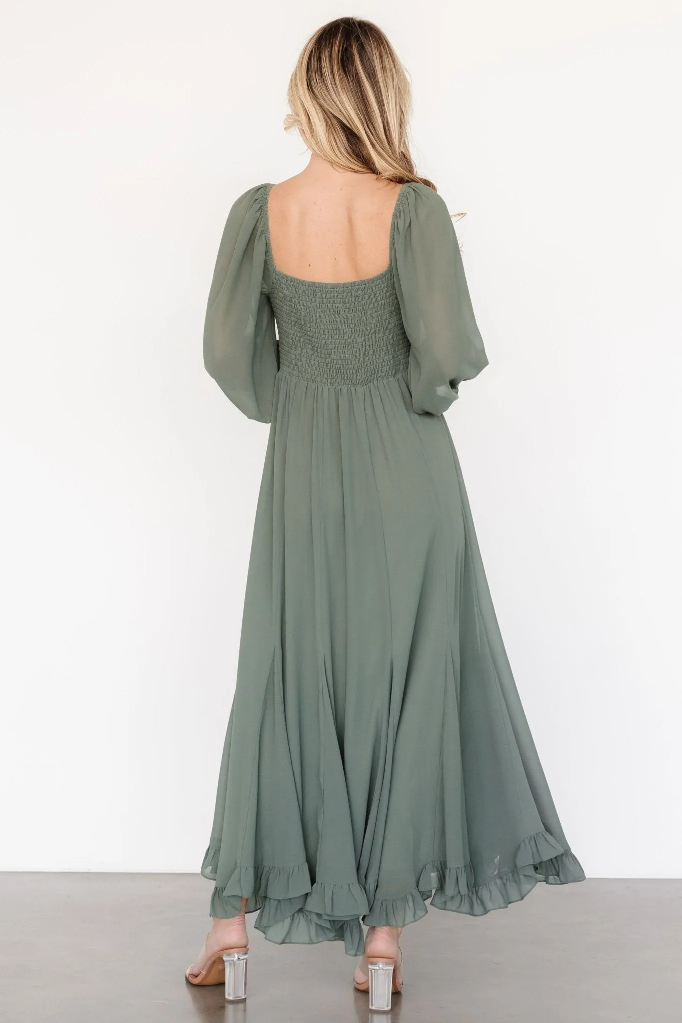Estefania Maxi Dress | Dark Sage sold by Baltic Born product image thumbnail 5