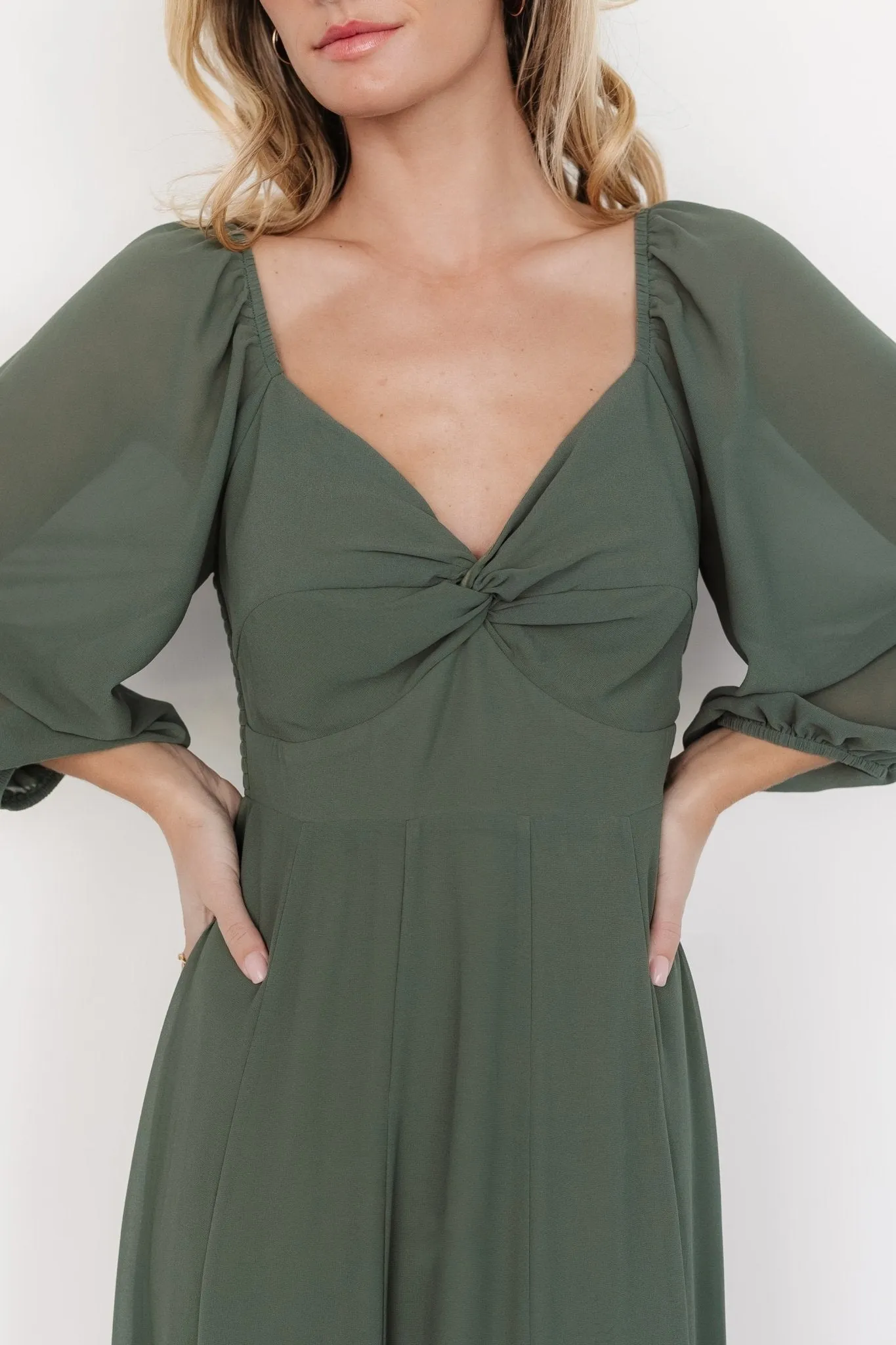 Estefania Maxi Dress | Dark Sage sold by Baltic Born product image thumbnail 2