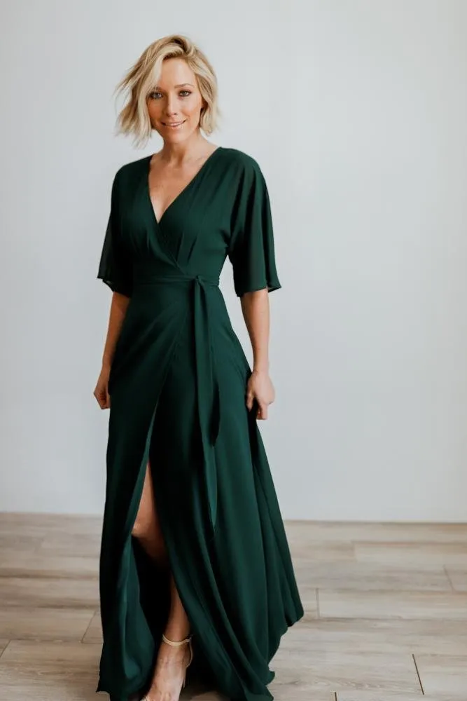 Lilly Wrap Maxi Dress | Dark Green sold by Baltic Born product image thumbnail 2