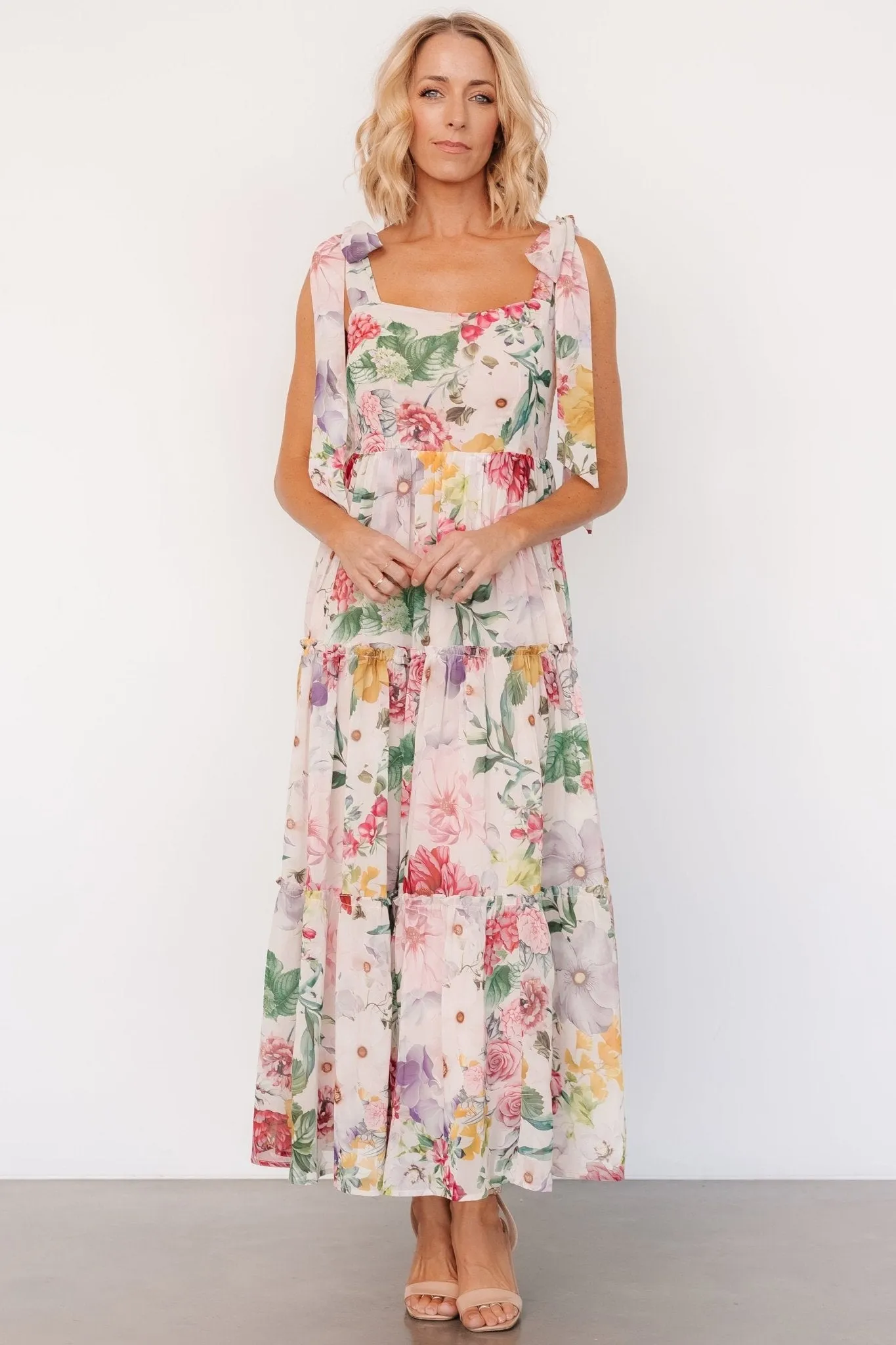 Anita Maxi Dress | Blush Multi Floral sold by Baltic Born