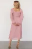 Dalton Pleated Midi Dress | Blush sold by Baltic Born