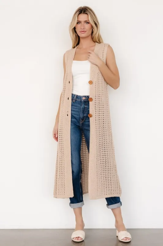 Bretta Duster Vest | Natural sold by Baltic Born