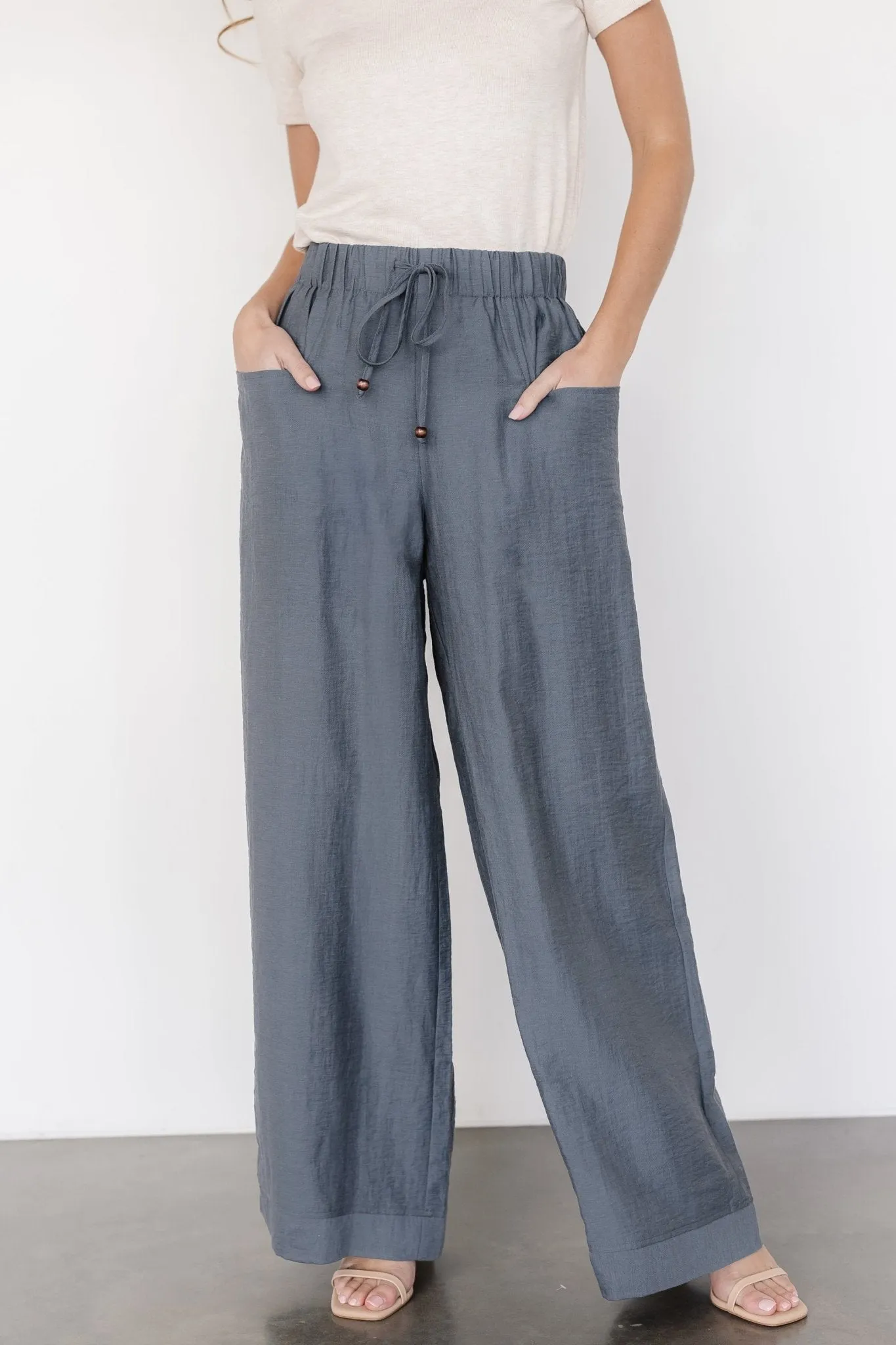 Leza Pants | Slate Blue sold by Baltic Born
