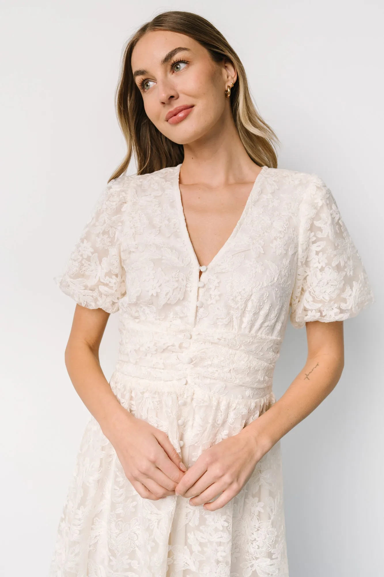 Edwina Lace Dress | Vintage Cream sold by Baltic Born product image thumbnail 2