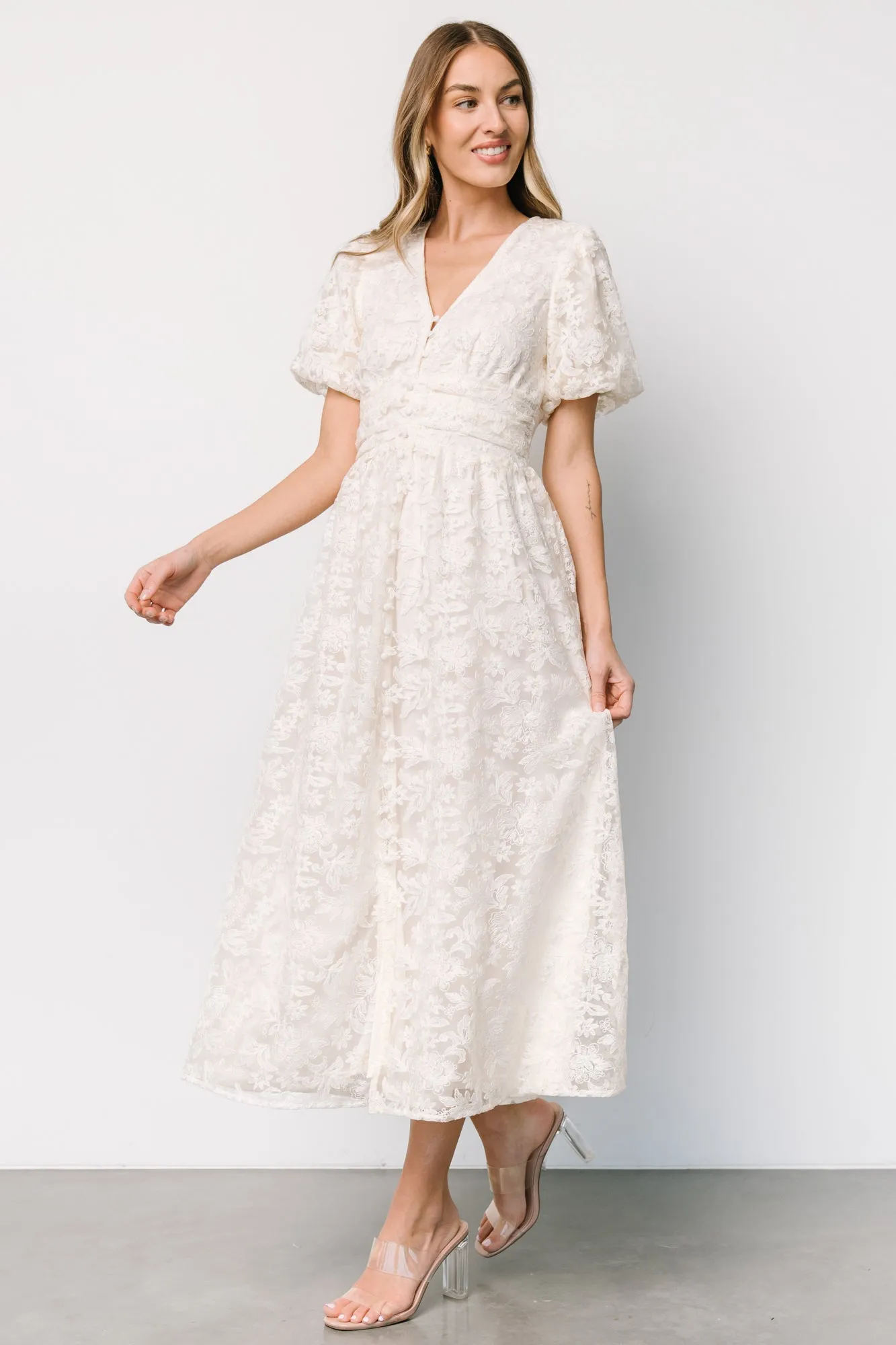 Edwina Lace Dress | Vintage Cream sold by Baltic Born product image thumbnail 3
