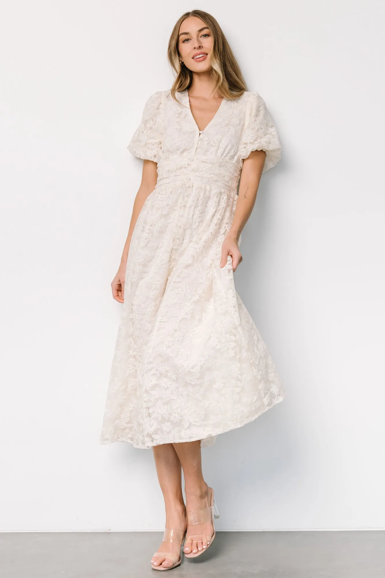 Edwina Lace Dress | Vintage Cream sold by Baltic Born product image thumbnail 5