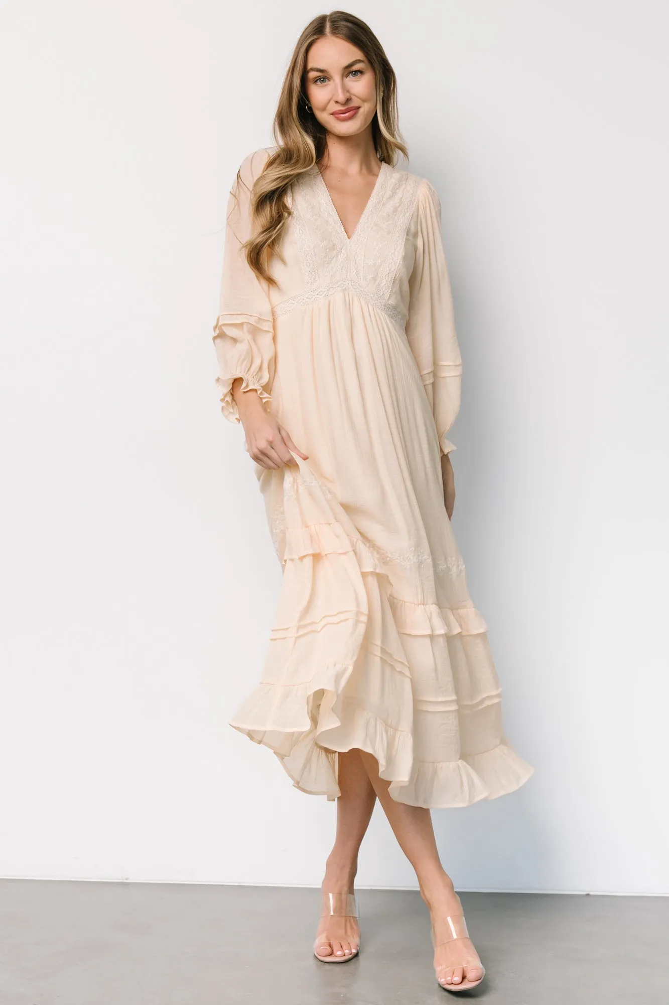 Amberlee Embroidered Dress | Cream sold by Baltic Born product image thumbnail 5