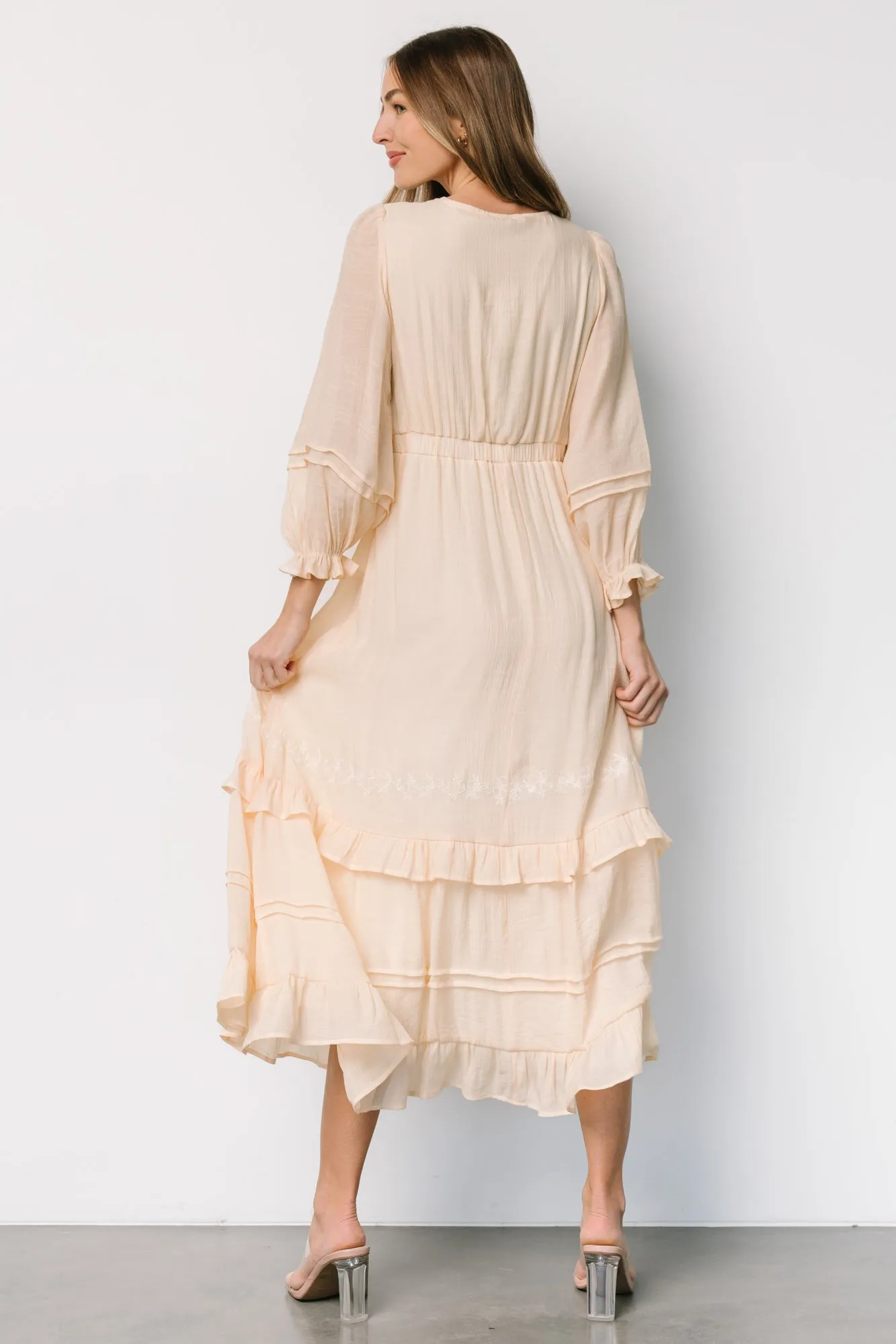 Amberlee Embroidered Dress | Cream sold by Baltic Born product image thumbnail 4