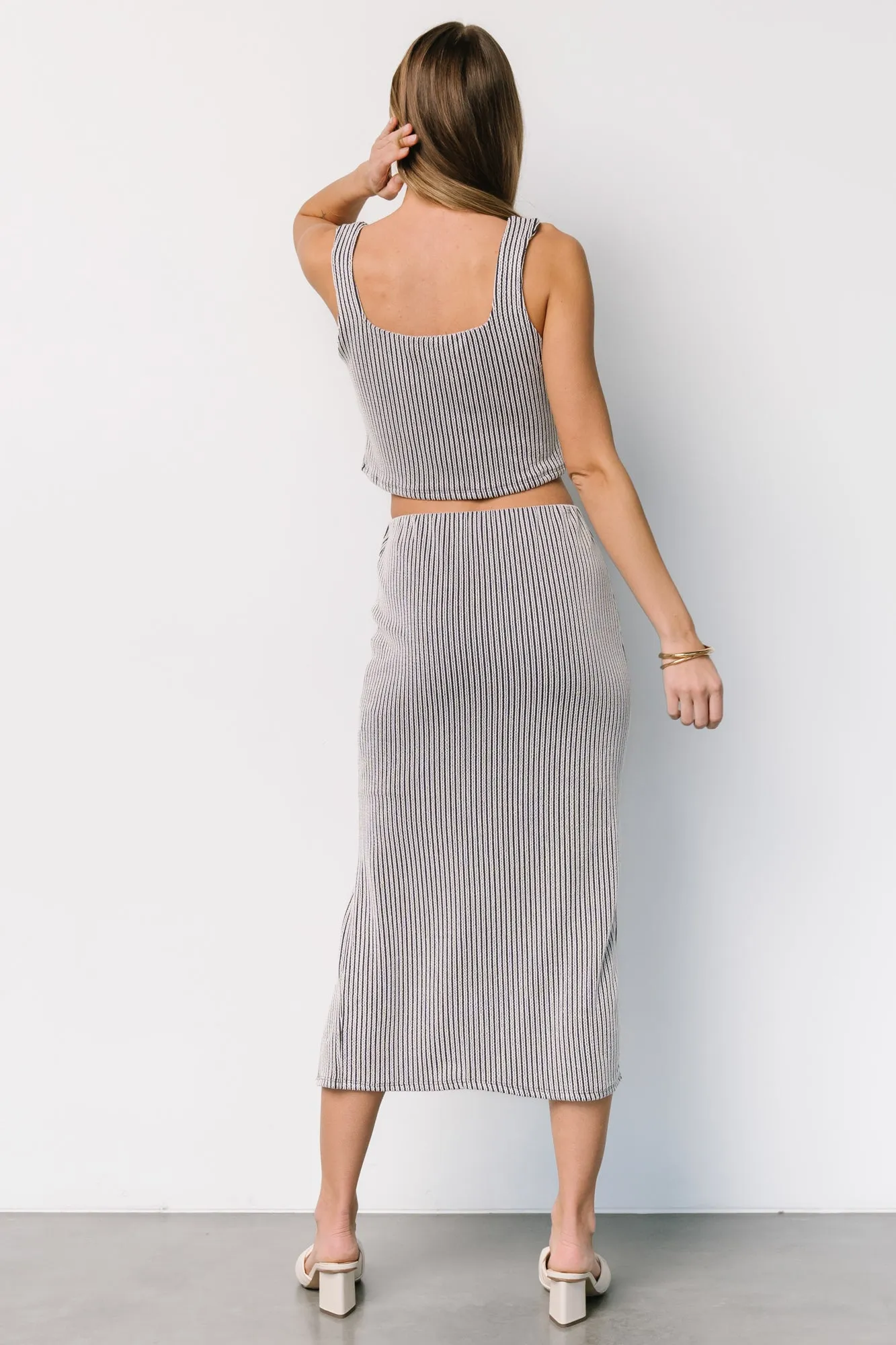 Sabrina Tank + Skirt Set | Blue Stripe sold by Baltic Born product image thumbnail 4