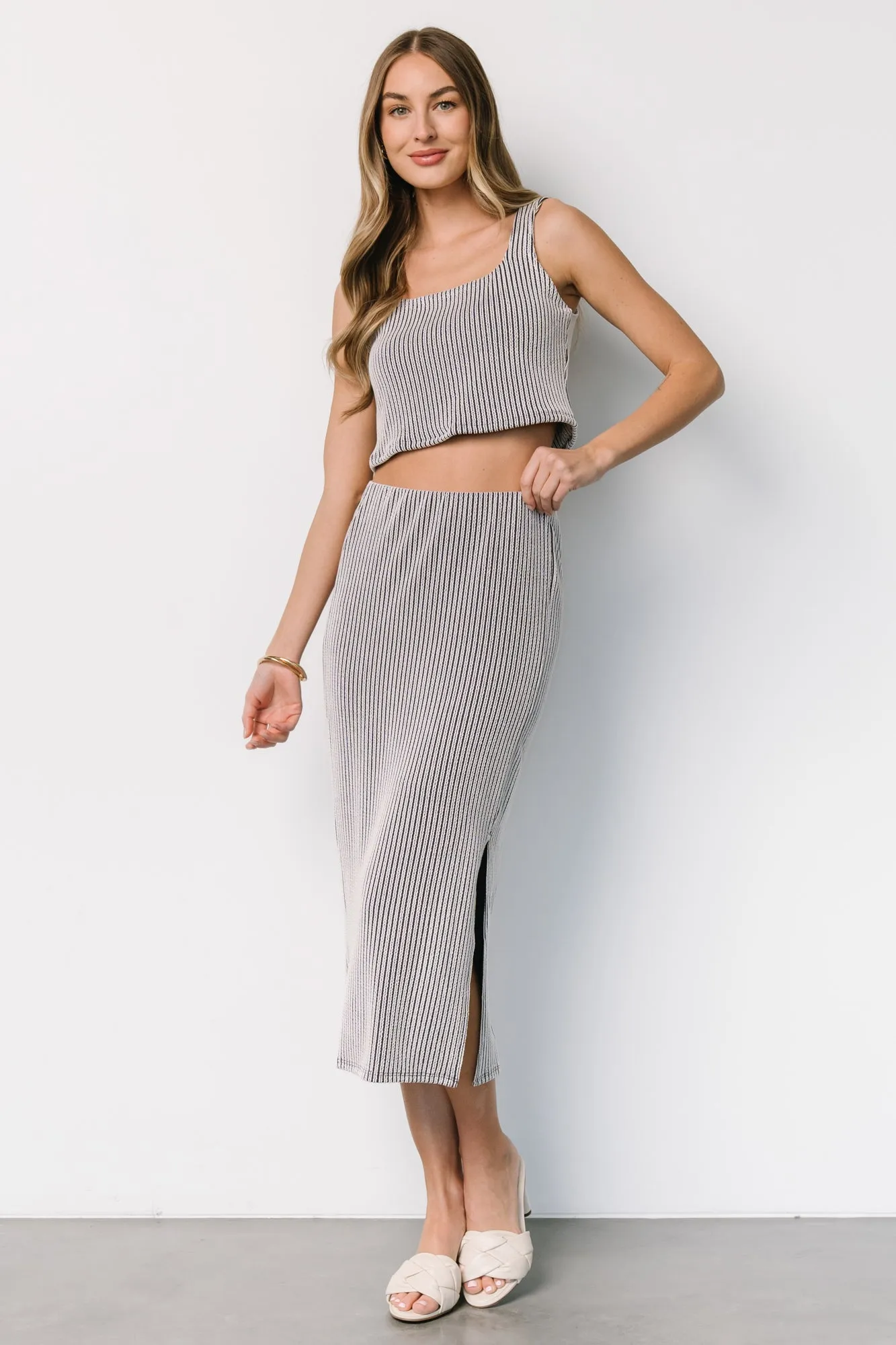 Sabrina Tank + Skirt Set | Blue Stripe sold by Baltic Born product image thumbnail 5