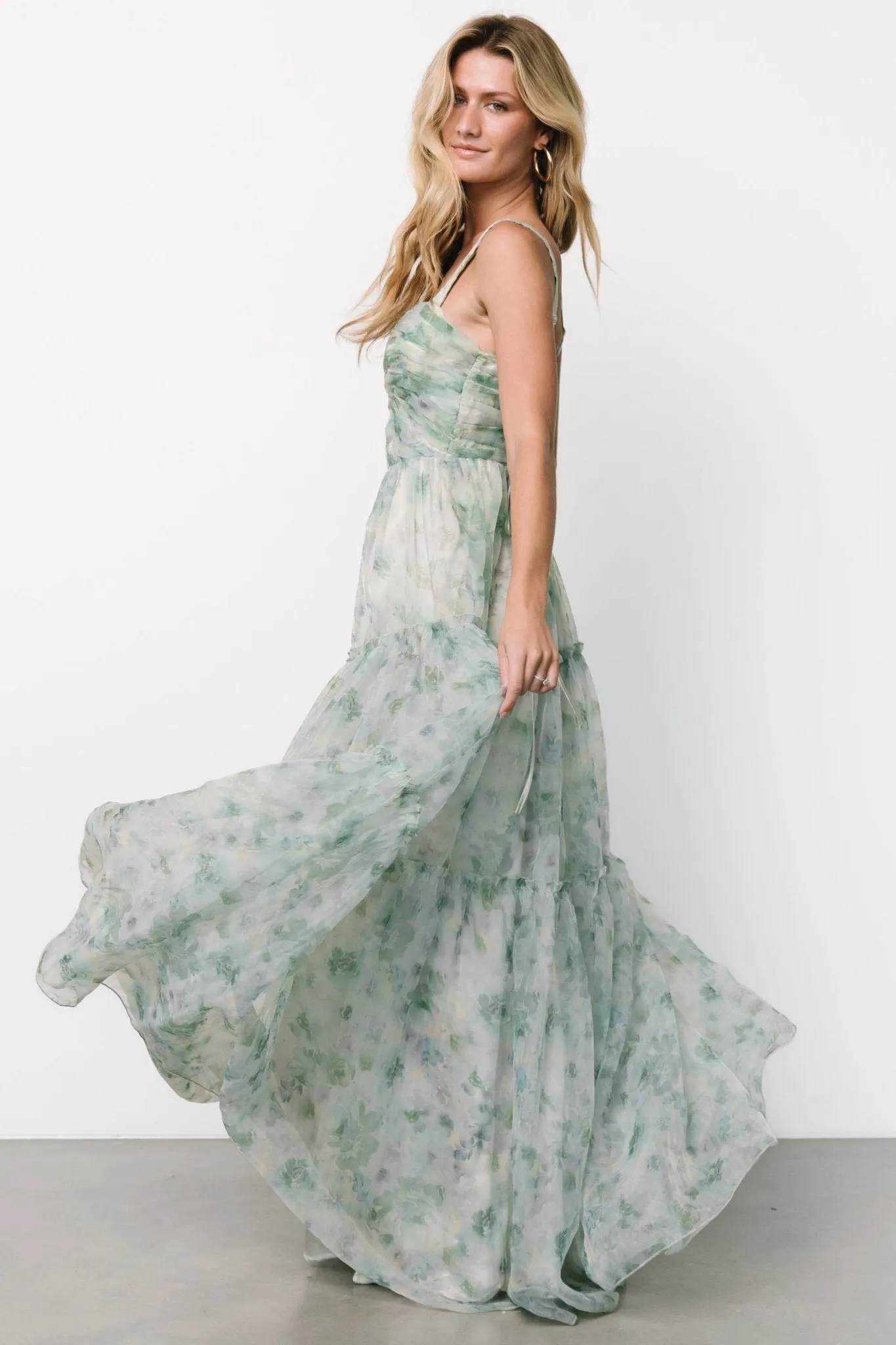 Sinclair Sweetheart Gown | Green Floral sold by Baltic Born product image thumbnail 3