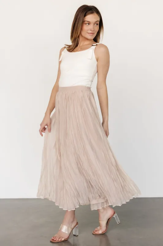 Cyra Midi Skirt | Natural sold by Baltic Born