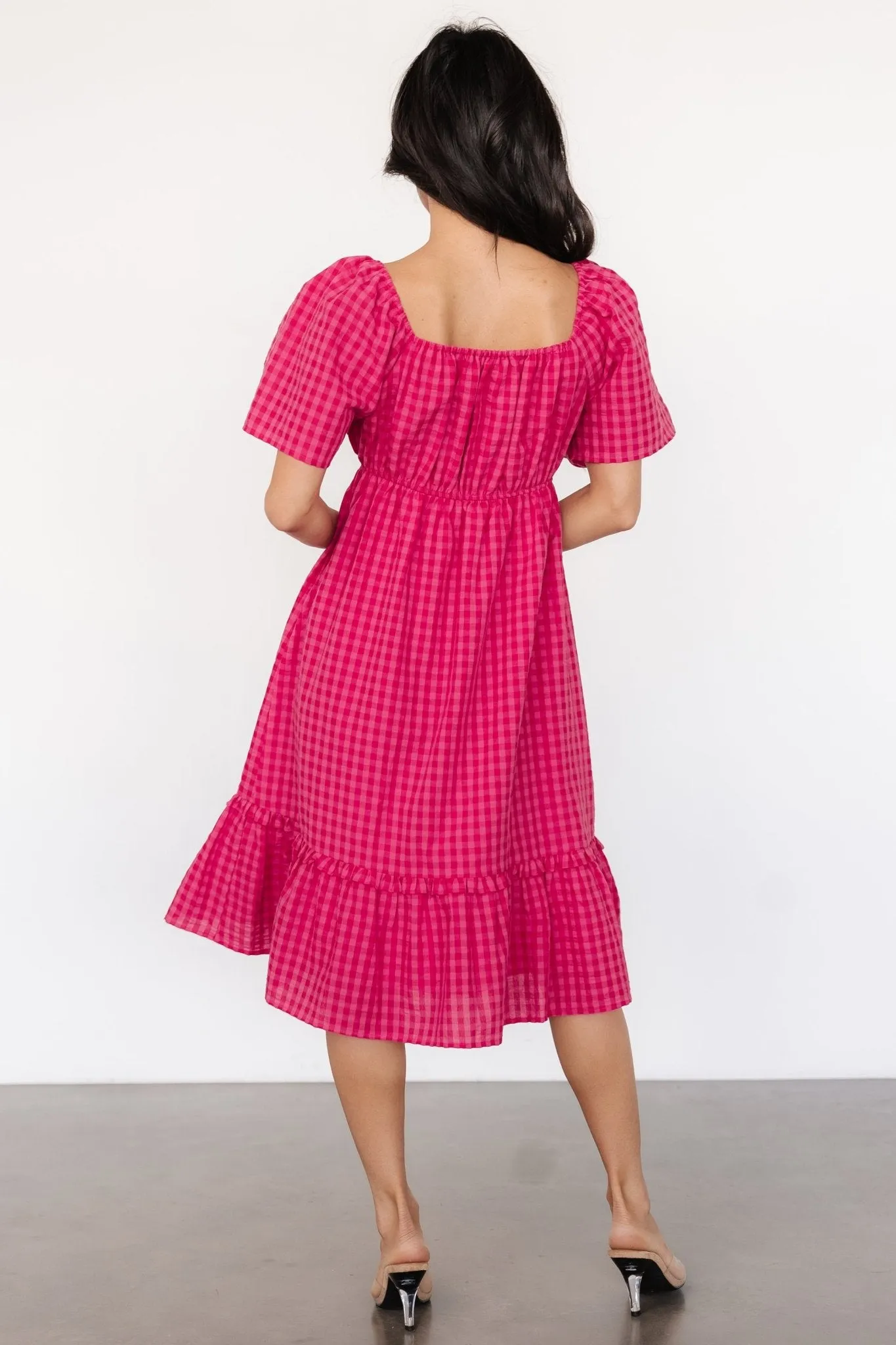Erica Dress | Pink Gingham Print sold by Baltic Born product image thumbnail 4