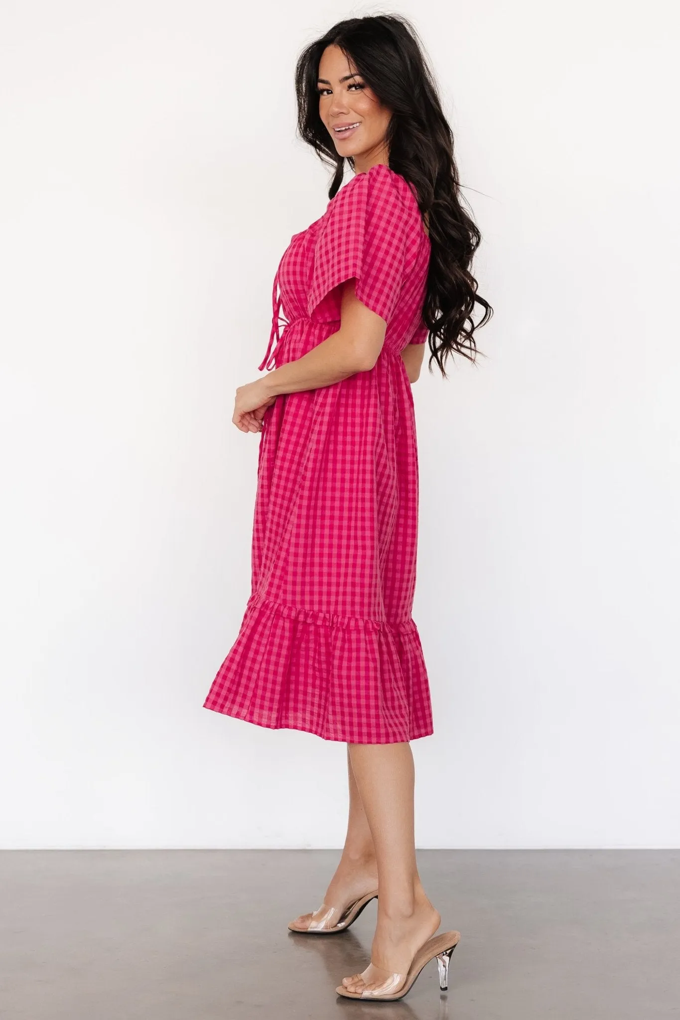 Erica Dress | Pink Gingham Print sold by Baltic Born product image thumbnail 3