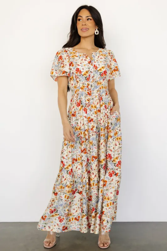 Claudia Maxi Dress | Multi Floral sold by Baltic Born