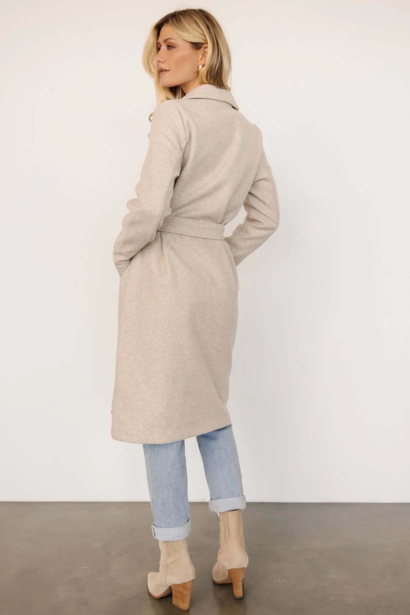 Valdez Long Coat | Oatmeal sold by Baltic Born product image thumbnail 3