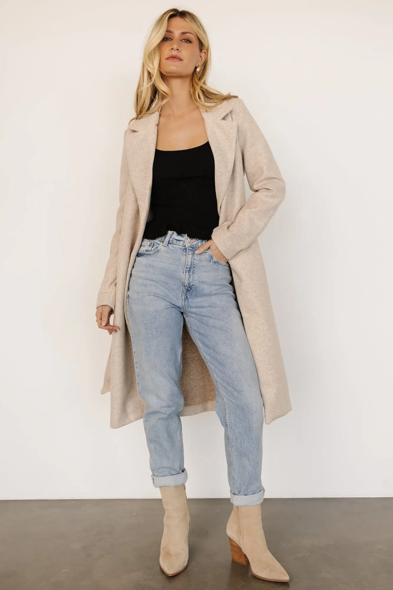 Valdez Long Coat | Oatmeal sold by Baltic Born product image thumbnail 5