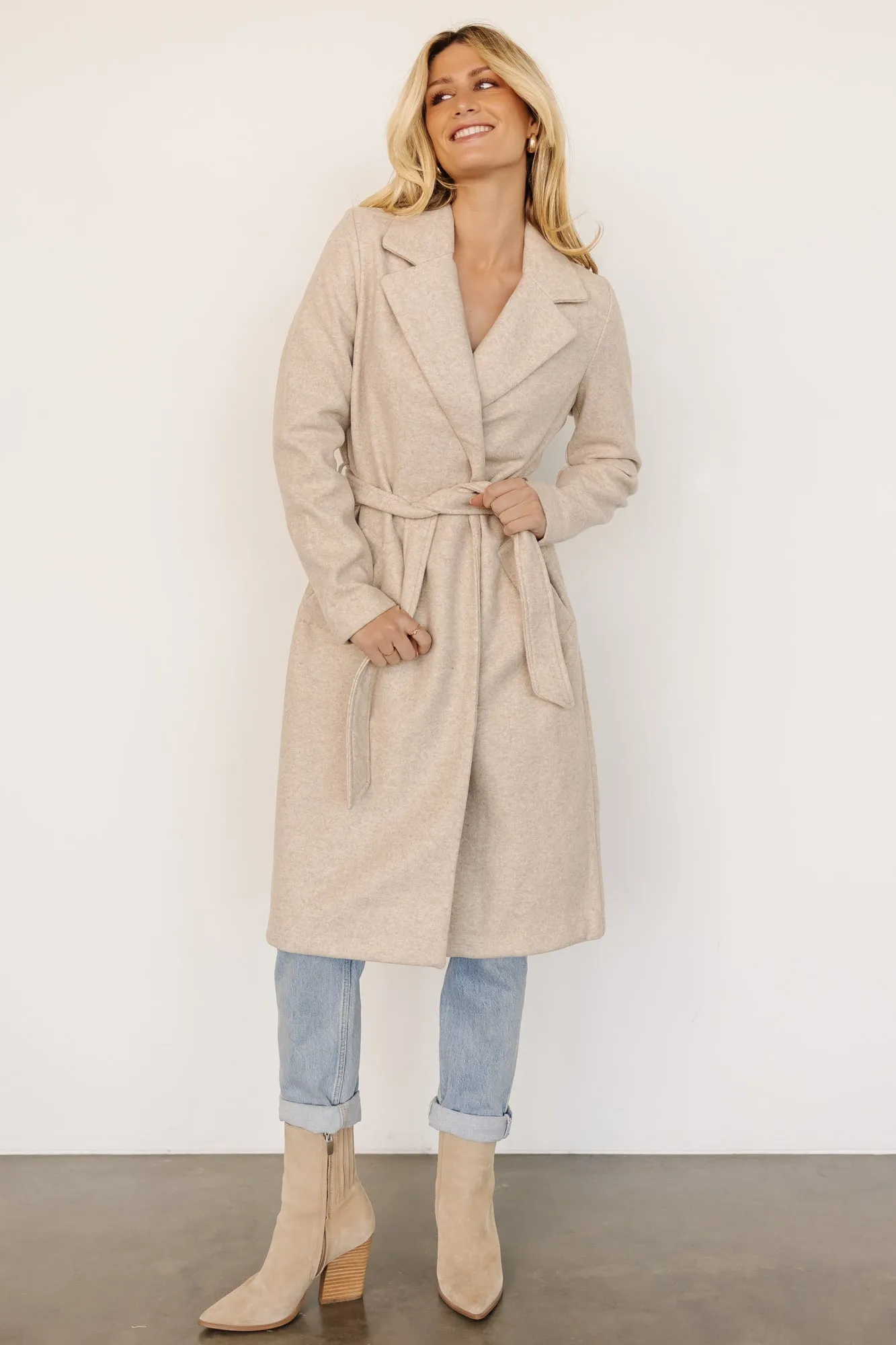 Valdez Long Coat | Oatmeal sold by Baltic Born